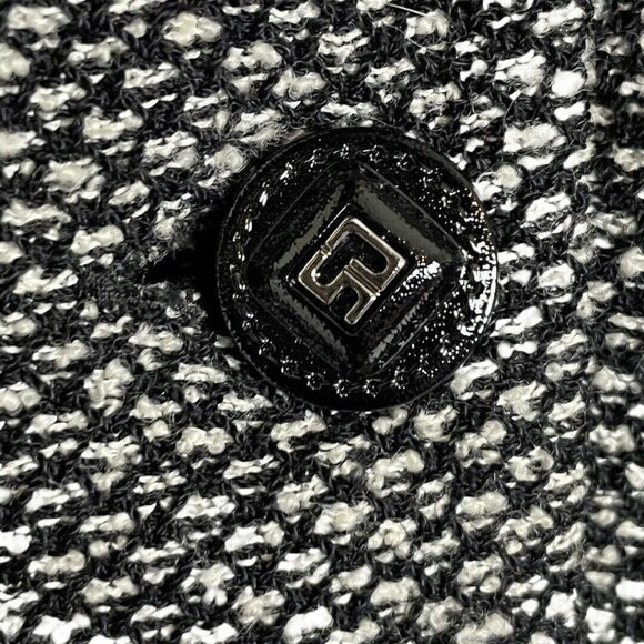 St. John Collection Tweed Blazer Leather Collar - Picture 4 of 8